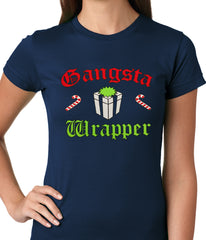 Gangsta Wrap Funny Christmas Ladies T-shirt