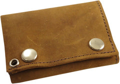Genuine Rustic Leather Chain Wallet