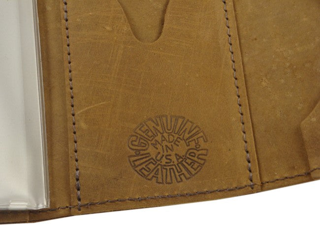 Genuine Rustic Leather Chain Wallet