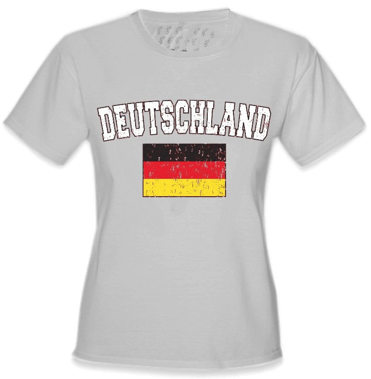 Germany "Deutschland" Vintage Flag International Girls T-Shirt
