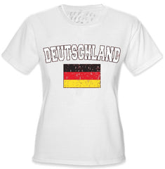 Germany "Deutschland" Vintage Flag International Girls T-Shirt