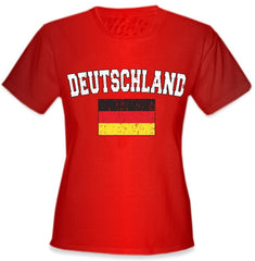 Germany "Deutschland" Vintage Flag International Girls T-Shirt