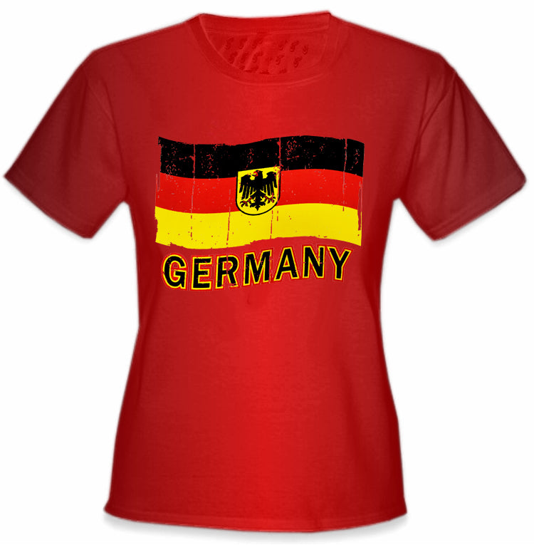 Germany Vintage Flag Girl's T-Shirt