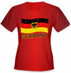 Germany Vintage Flag Girl's T-Shirt