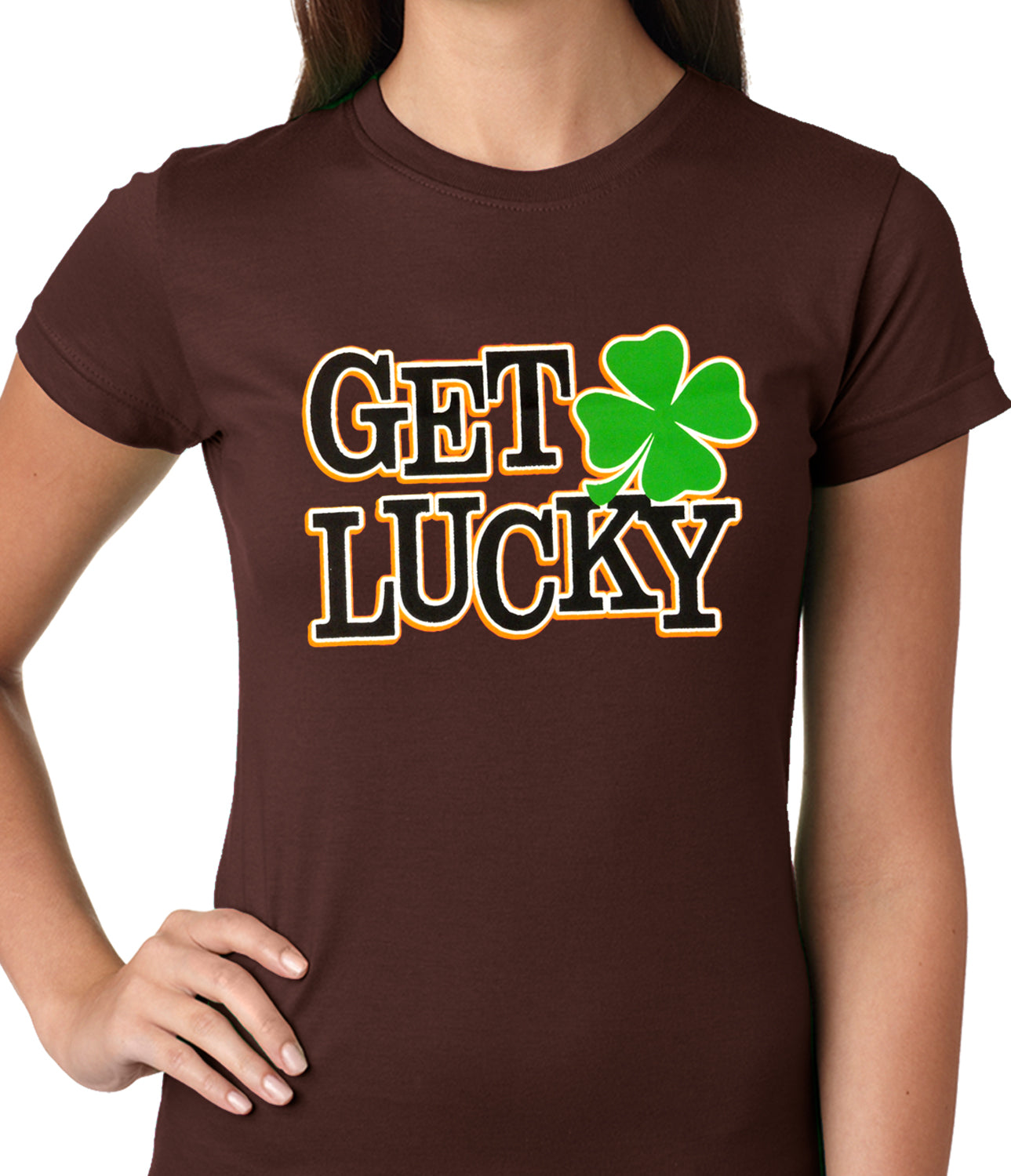 Get Lucky Irish Shamrock Girls T-shirt