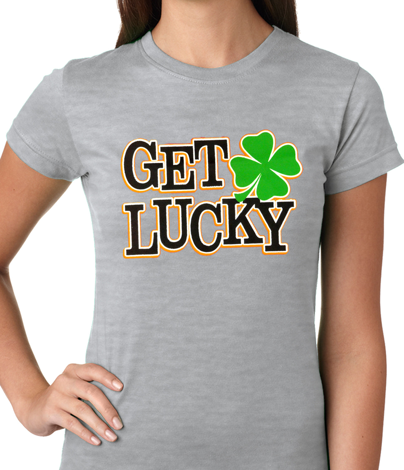 Get Lucky Irish Shamrock Girls T-shirt