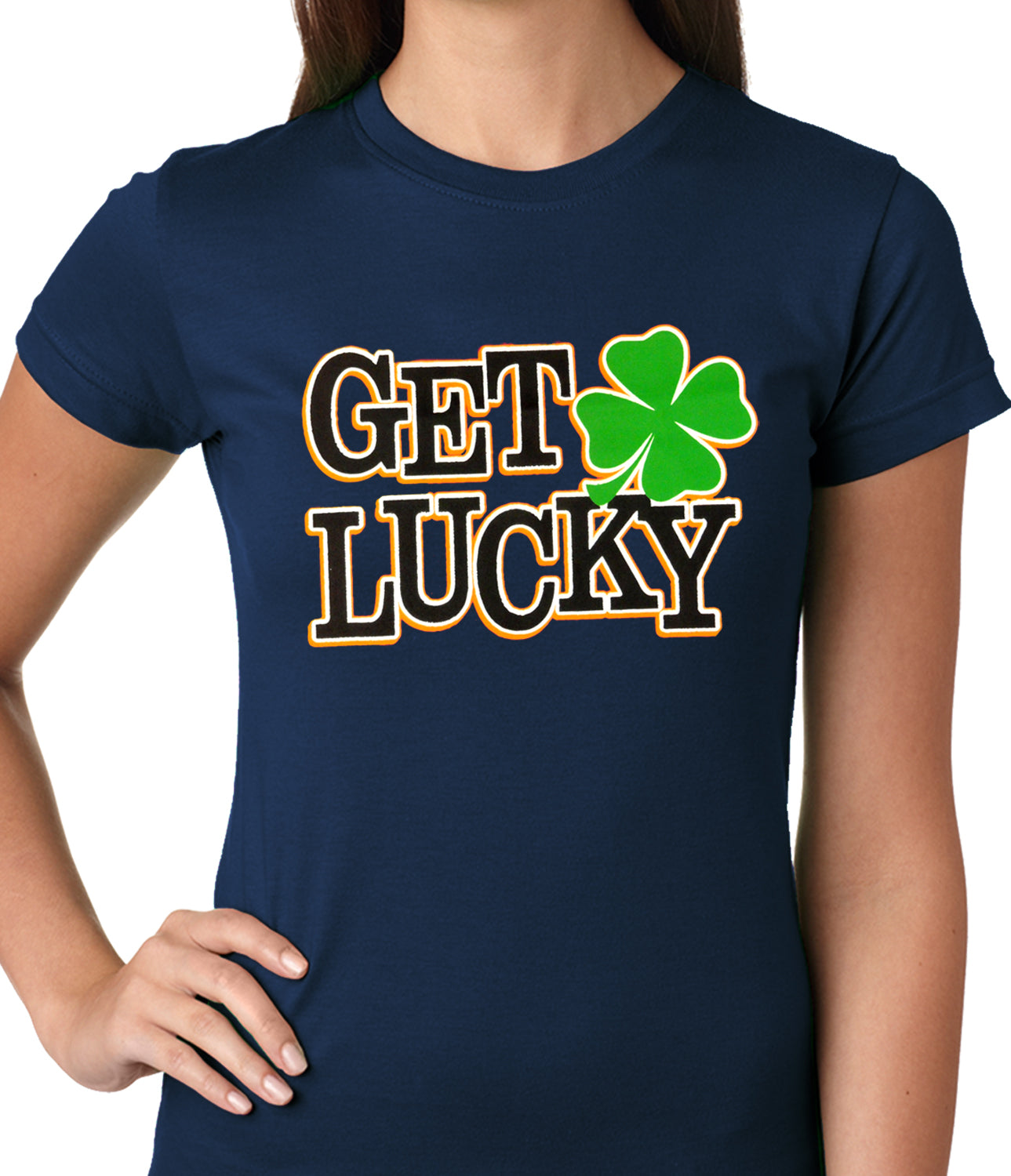 Get Lucky Irish Shamrock Girls T-shirt