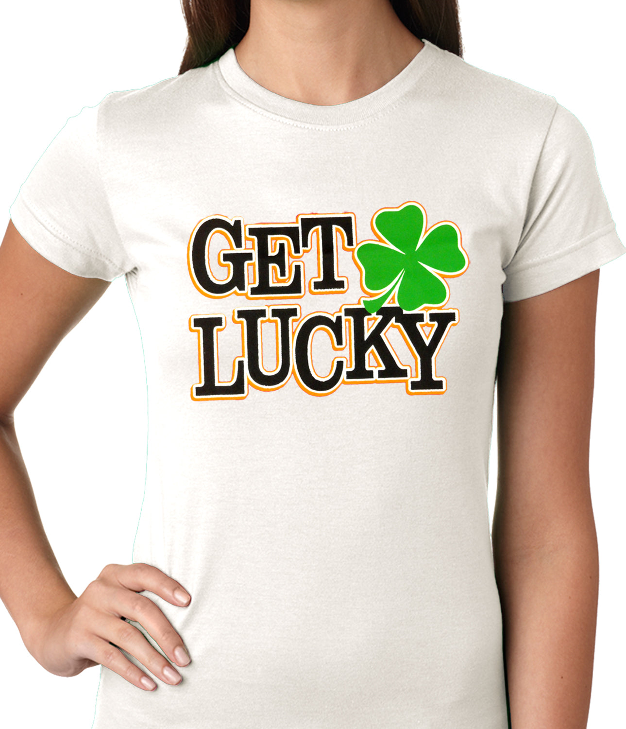 Get Lucky Irish Shamrock Girls T-shirt