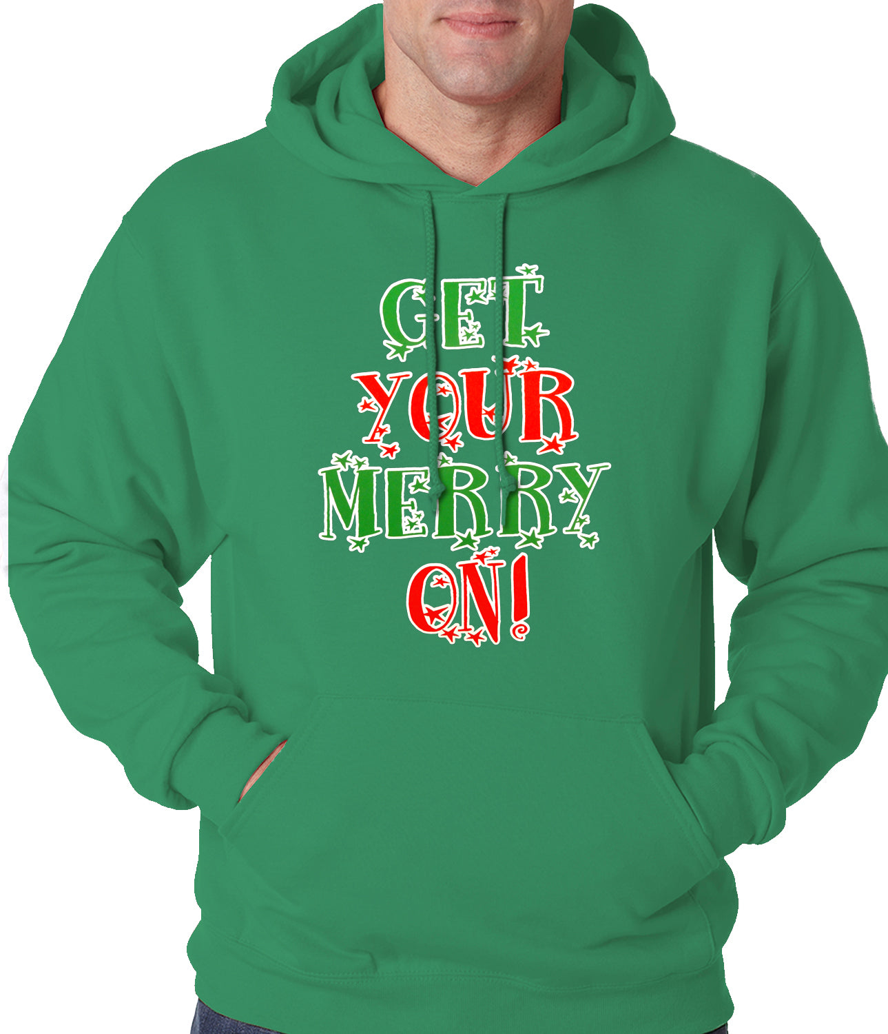 Get Your Merry On Christmas Adult Hoodie
