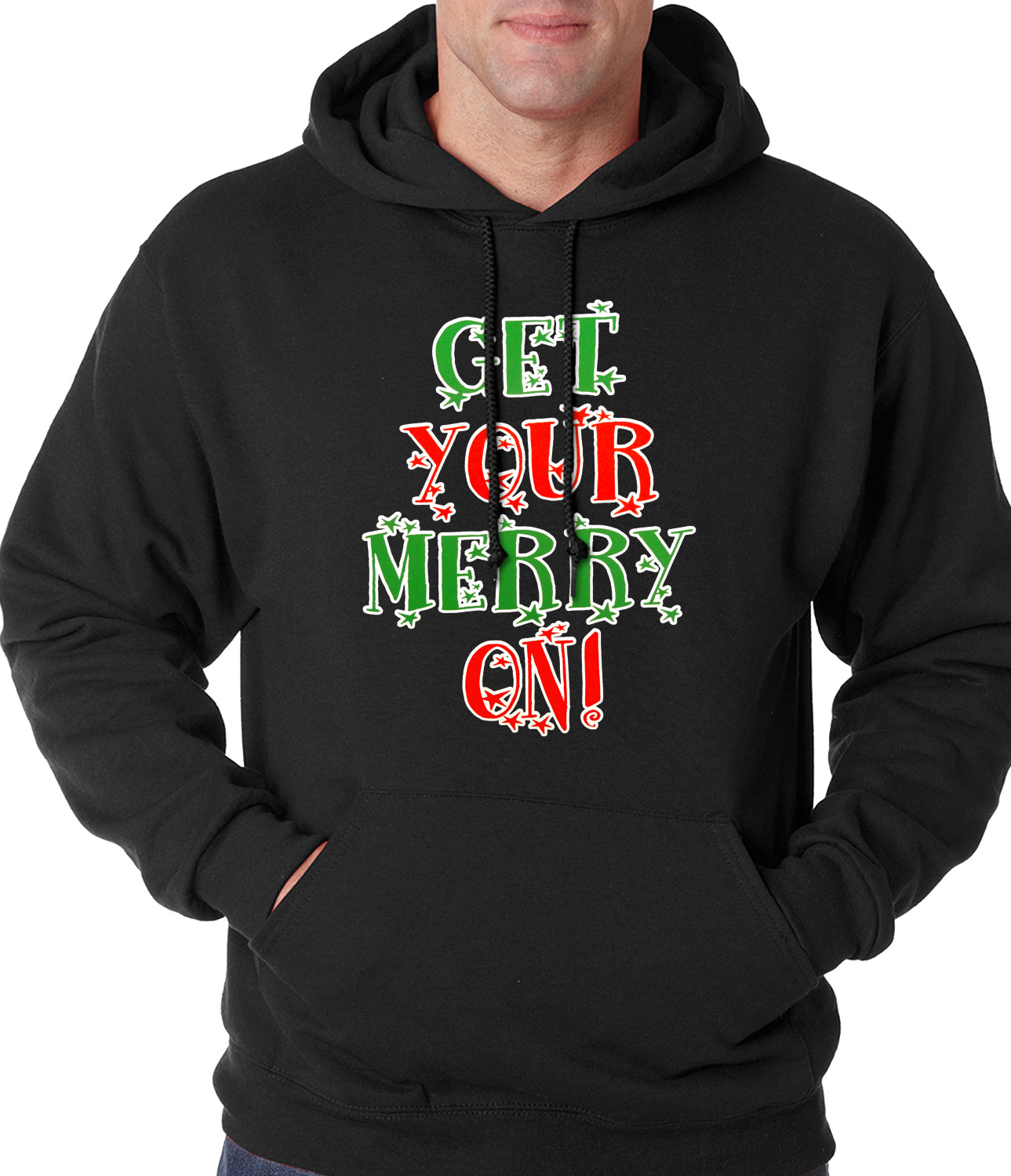 Get Your Merry On Christmas Adult Hoodie