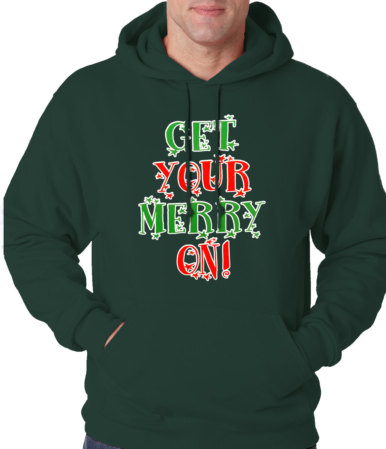 Get Your Merry On Christmas Adult Hoodie