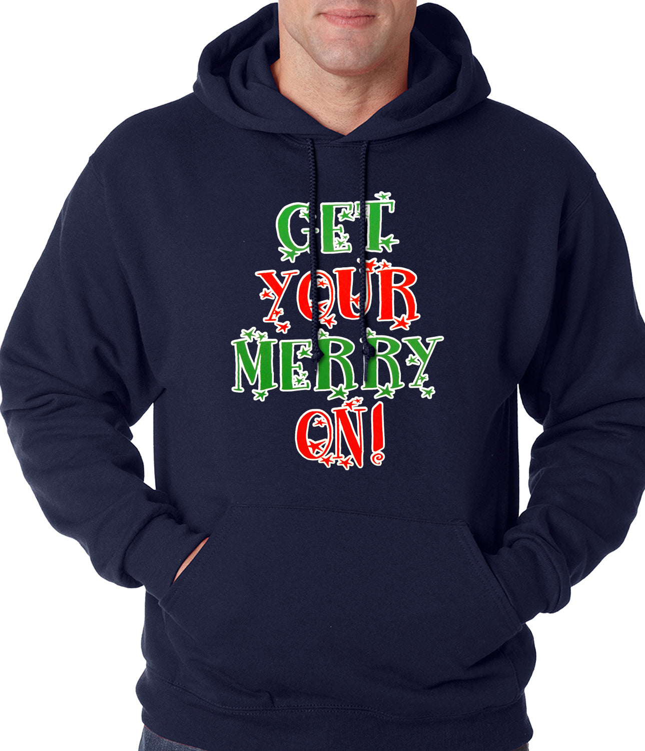 Get Your Merry On Christmas Adult Hoodie