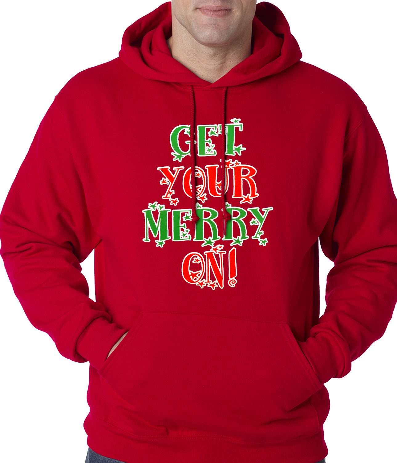 Get Your Merry On Christmas Adult Hoodie