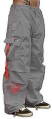 Ghast Cargo Drawstring Pants (Charcoal / Red)
