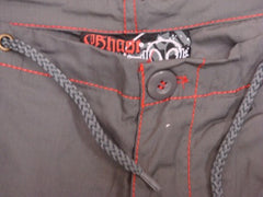 Ghast Cargo Drawstring Pants (Charcoal / Red)