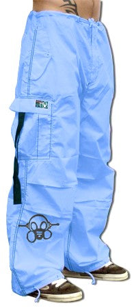 Ghast Cargo Drawstring Pants (Light Blue with Black)