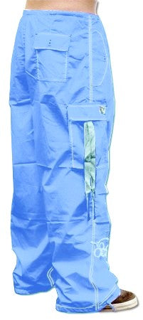 Ghast Cargo Drawstring Pants (Light Blue with Black)