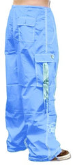 Ghast Cargo Drawstring Pants (Light Blue with Black)