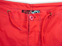 Ghast  Cargo Drawstring Pants (Red / Grey)