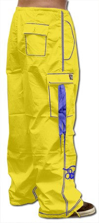 Ghast Cargo Drawstring Pants (Yellow / Navy)