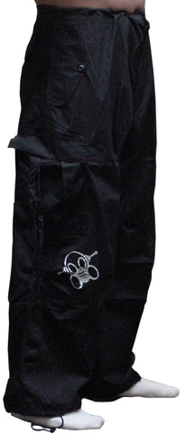 Ghast  Cargo Drawstring Raver Pants (Black)