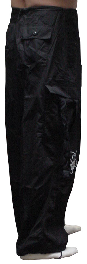 Ghast  Cargo Drawstring Raver Pants (Black)