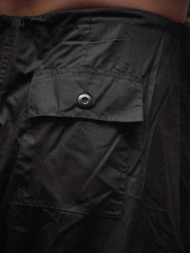 Ghast  Cargo Drawstring Raver Pants (Black)