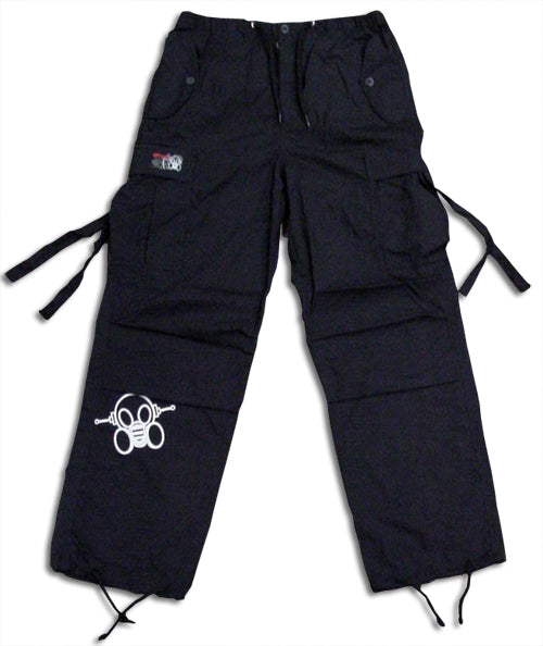 Ghast  Cargo Drawstring Raver Pants (Black)
