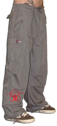 Ghast  Cargo Drawstring Raver Pants (Grey)