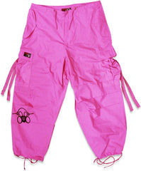 Ghast Cargo Drawstring Raver Pants (Pink)