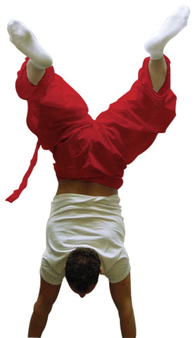 Ghast Cargo Drawstring Raver Pants (Red)