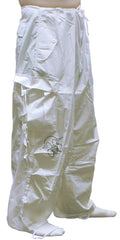 Ghast Cargo Drawstring Raver Pants (White)