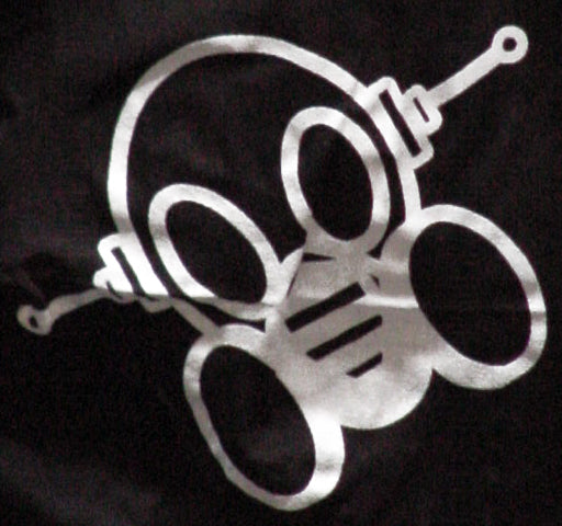 Ghast Contrast Stitch Cargo Raver Pants (Black/White)