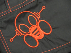 Ghast Contrast Stitch Cargo Shorts (Black/Red)