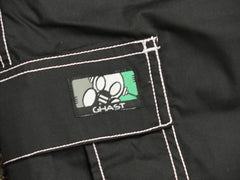 Ghast Contrast Stitch Cargo Shorts (5XS) (Black/White)