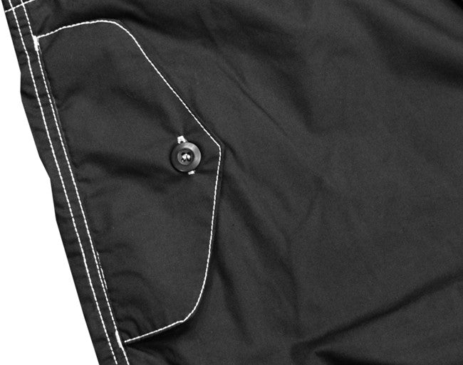 Ghast Contrast Stitch Cargo Shorts (5XS) (Black/White)