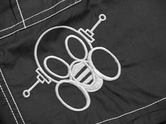 Ghast Contrast Stitch Cargo Shorts (5XS) (Black/White)