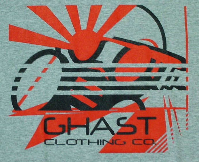 Ghast Rising Sun Mask Men's T-Shirt (Grey)