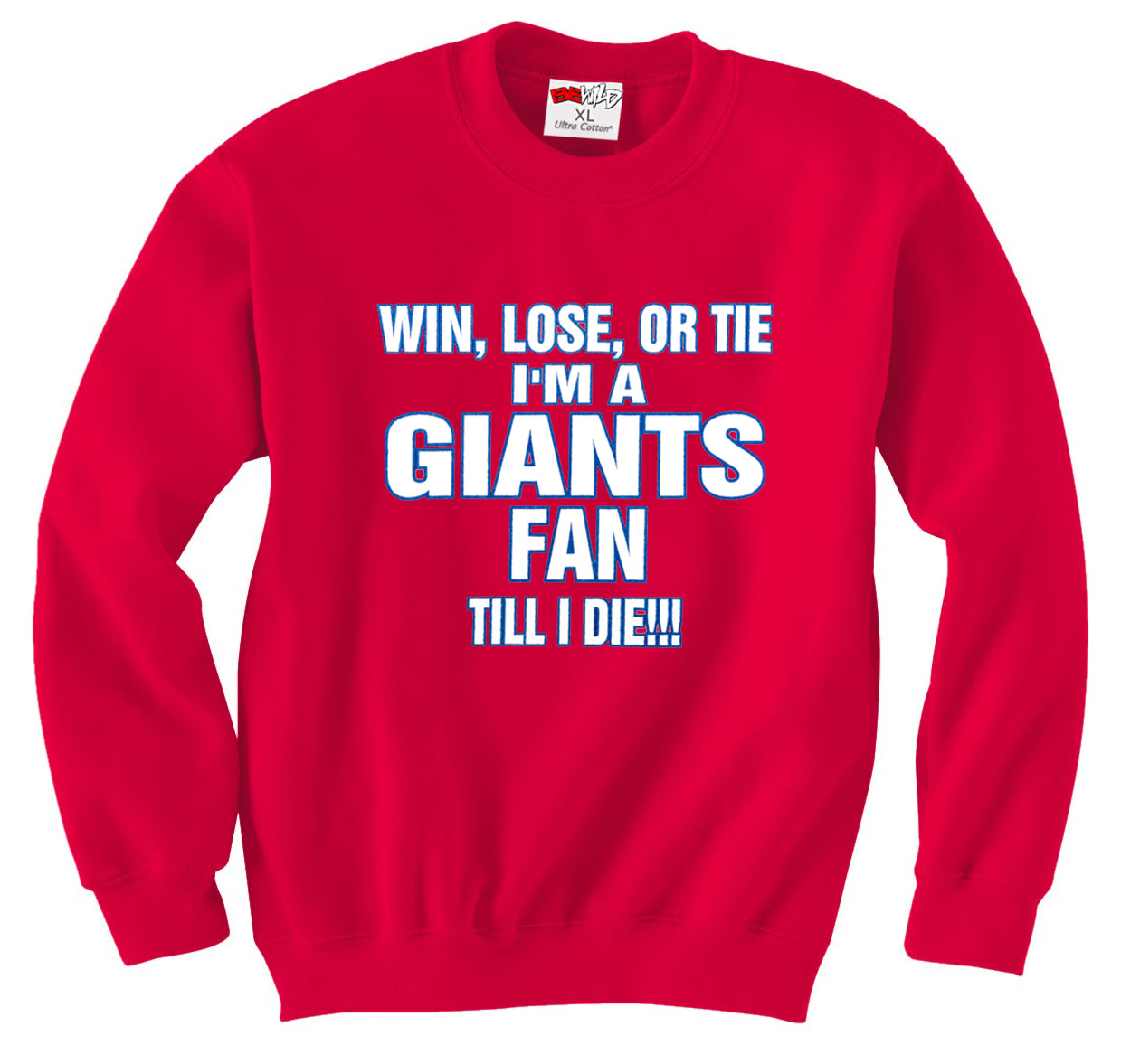 Giants Fan Till I Die Adult Crewneck