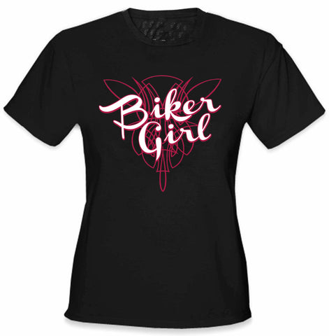 Girls Biker Shirts - "Biker Girl" Girl's T-Shirt