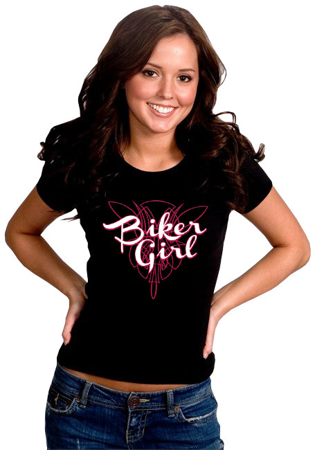Girls Biker Shirts - "Biker Girl" Girl's T-Shirt