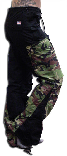 Girls Hipster "Elliptic" UFO Pants (Black/Green Camo)