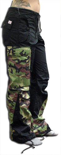 Girls Hipster "Elliptic" UFO Pants (Black/Green Camo)