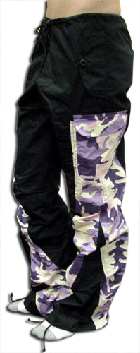 Girls Hipster "Elliptic" UFO Pants (Black/Purple Camo)