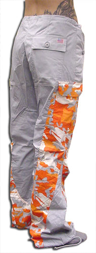 Girls Hipster "Elliptic" UFO Pants (Grey/Orange Camo)