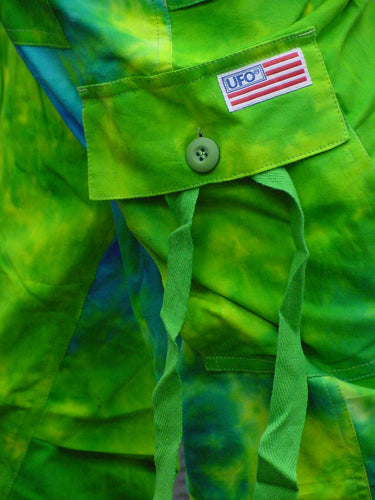 Girls "Hipster" UFO Pants (Green / Blue Tie Dye)