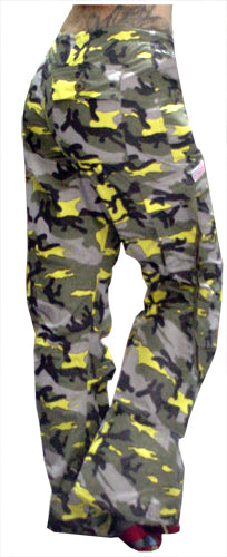 Girls "Hipster" UFO Pants (Yellow Camo)