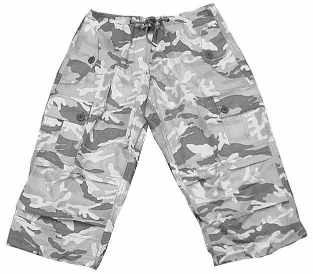 Girls UFO Hipster Shorts (Grey Camo)