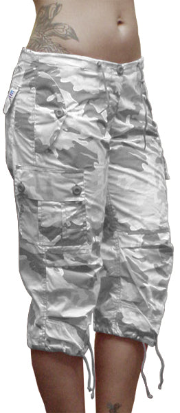 Girls UFO Hipster Shorts (Grey Camo)