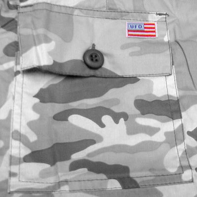 Girls UFO Hipster Shorts (Grey Camo)